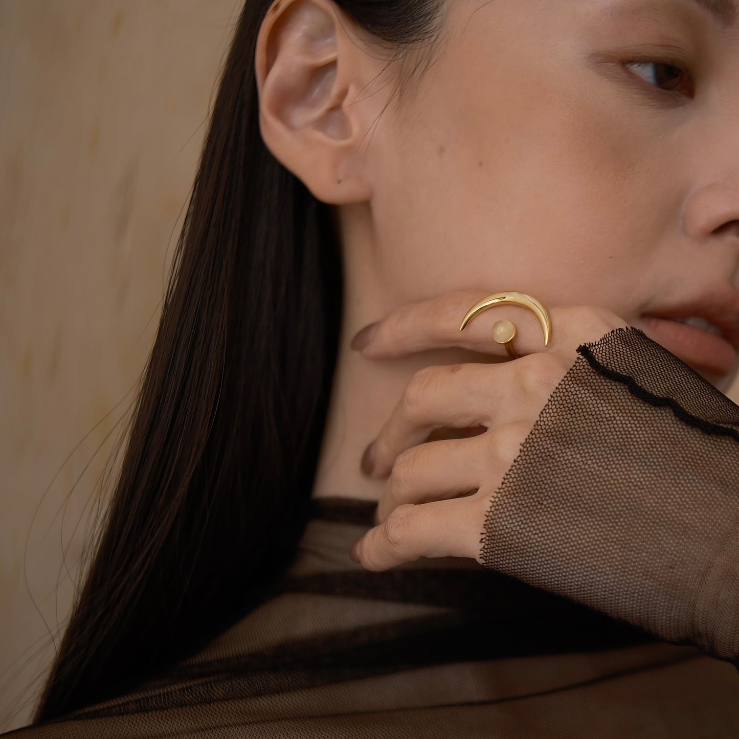 (Limited Edition) Moon Sparkle Ring x Guardian Star Ring - Moon stone edition