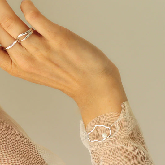 Ripple 漣漪珍珠手鏈(silver)