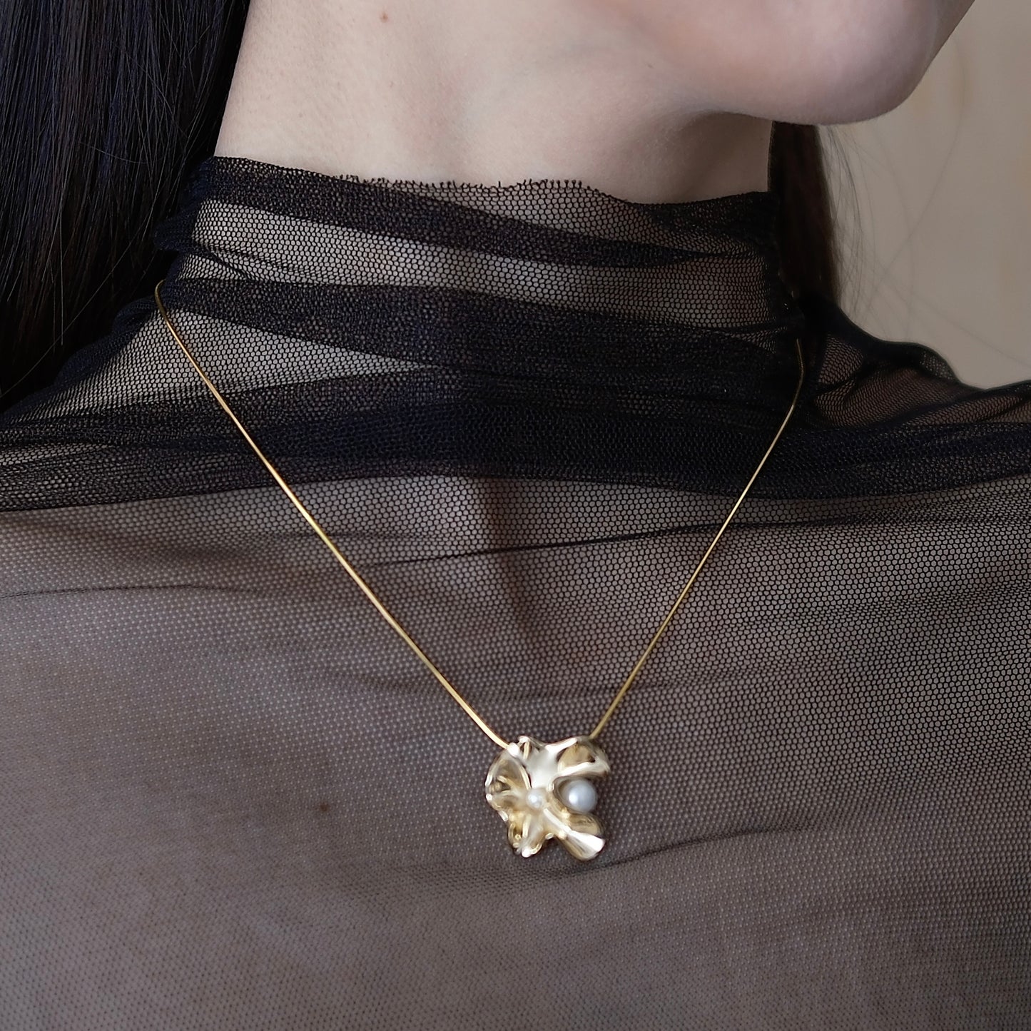 Time Ripple Necklace (silver)(gold)