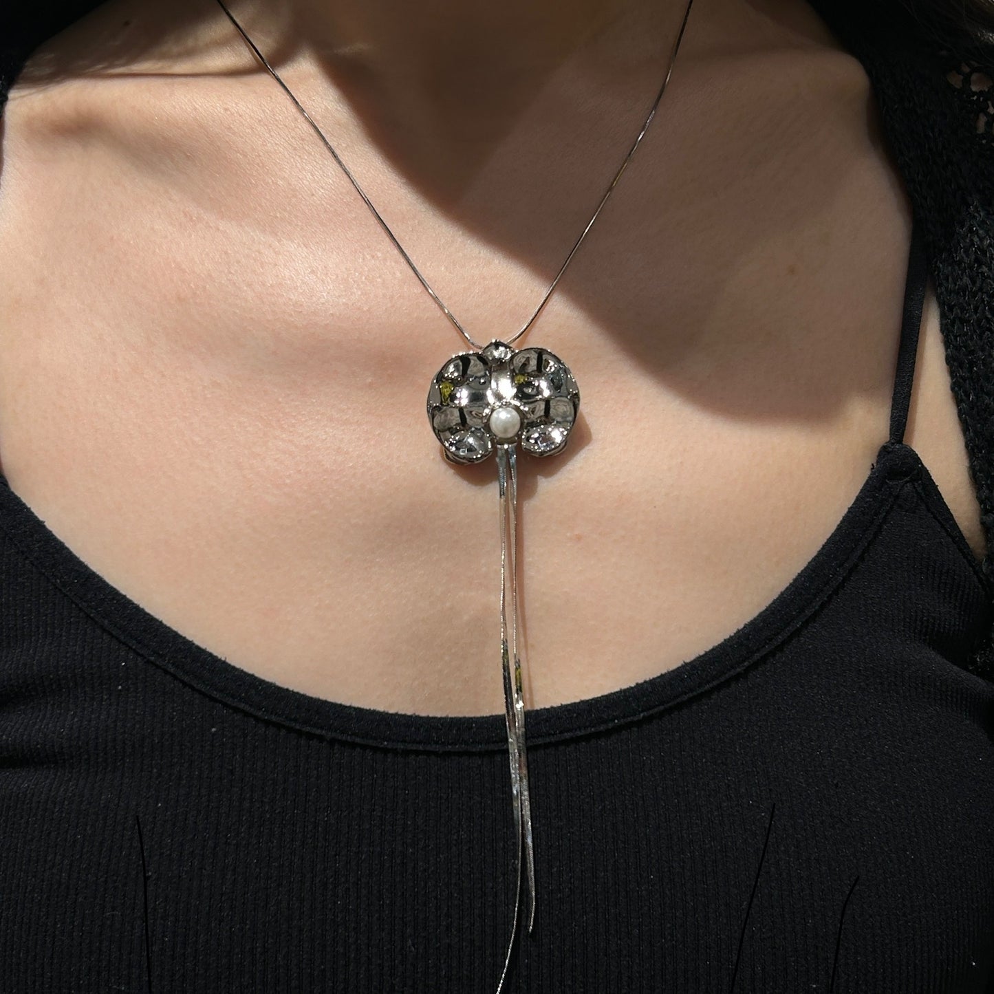 Dancing Orchid Necklace (silver)
