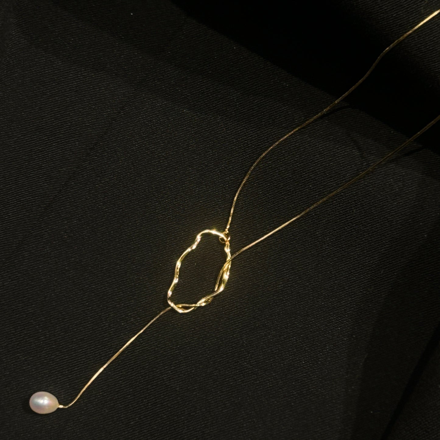 Golden Ripple Dew Necklace - Sparkle Design Edition