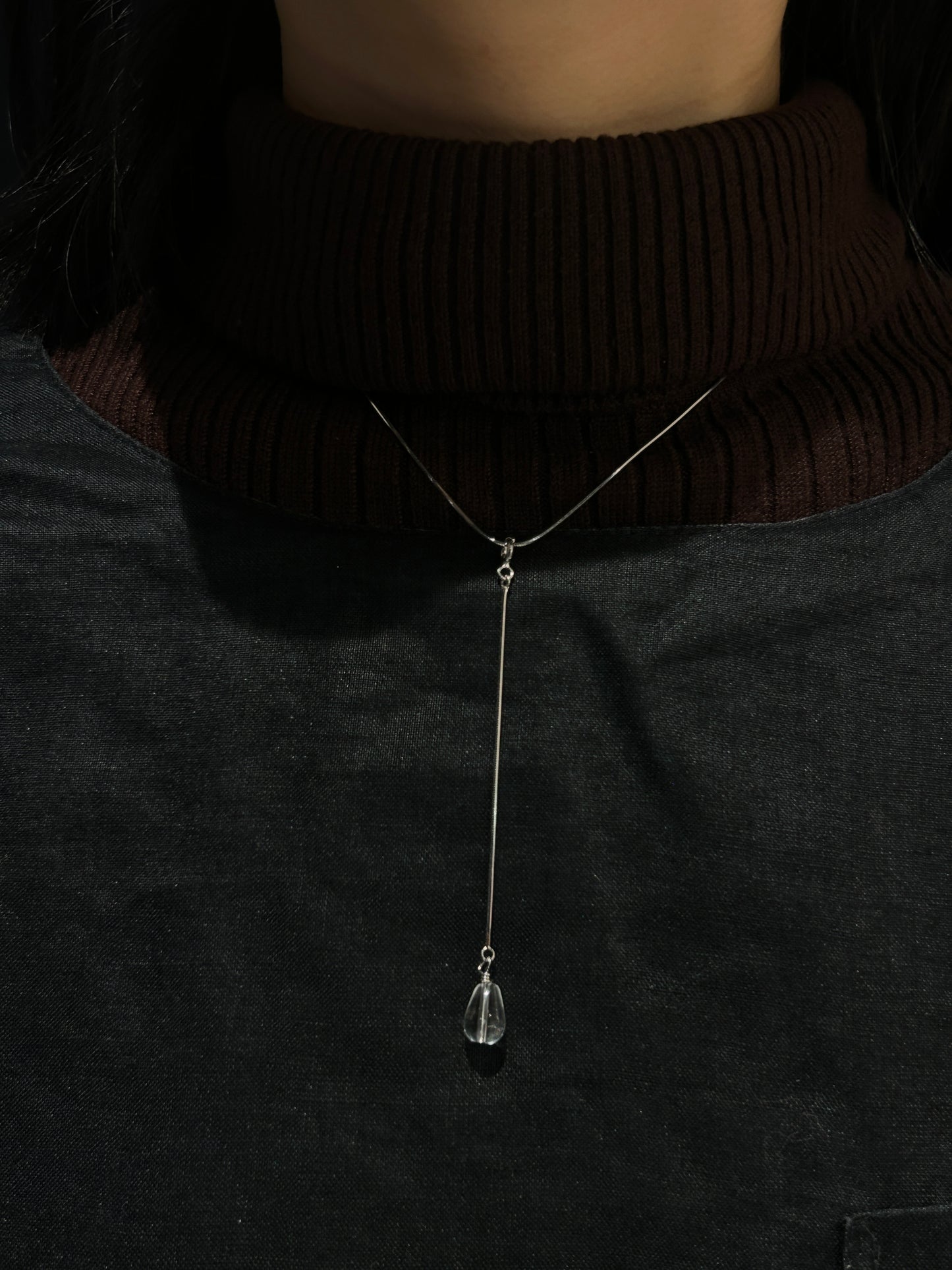 White Crystal Dew Necklace