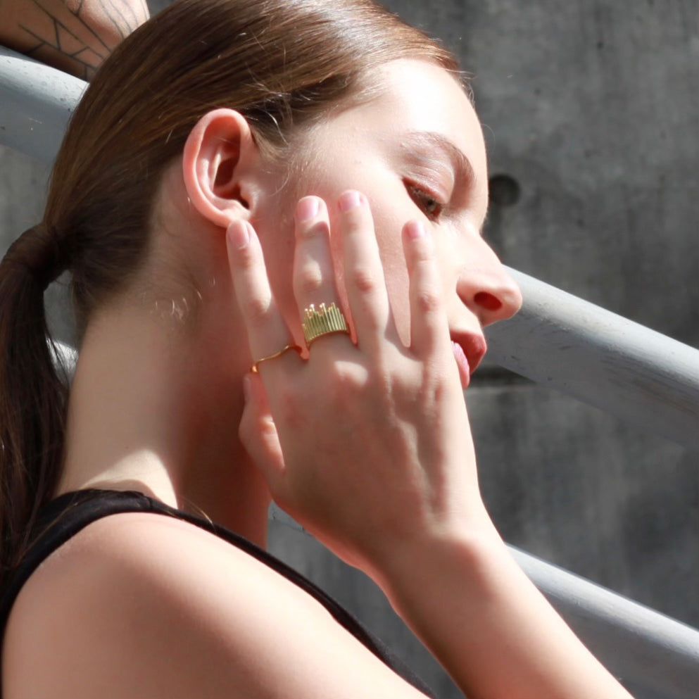 Golden Möbius strip Ear Cuff/ Ring