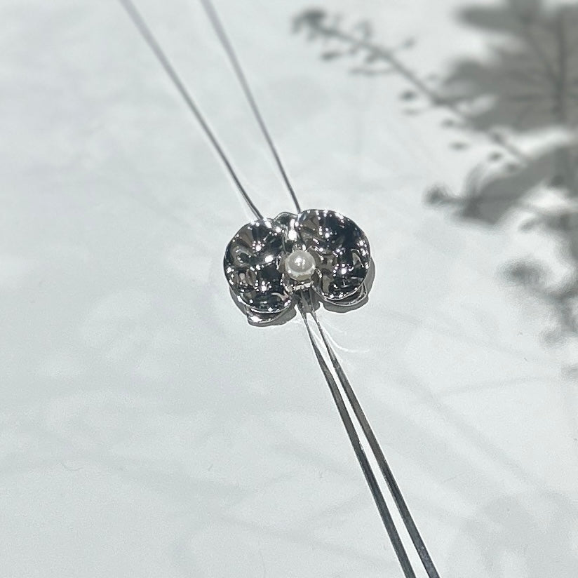 Dancing Orchid Necklace (silver)