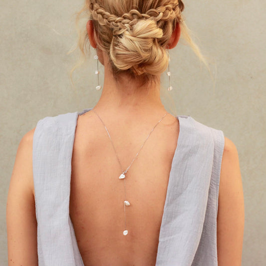 Silver Floating Petal Necklace