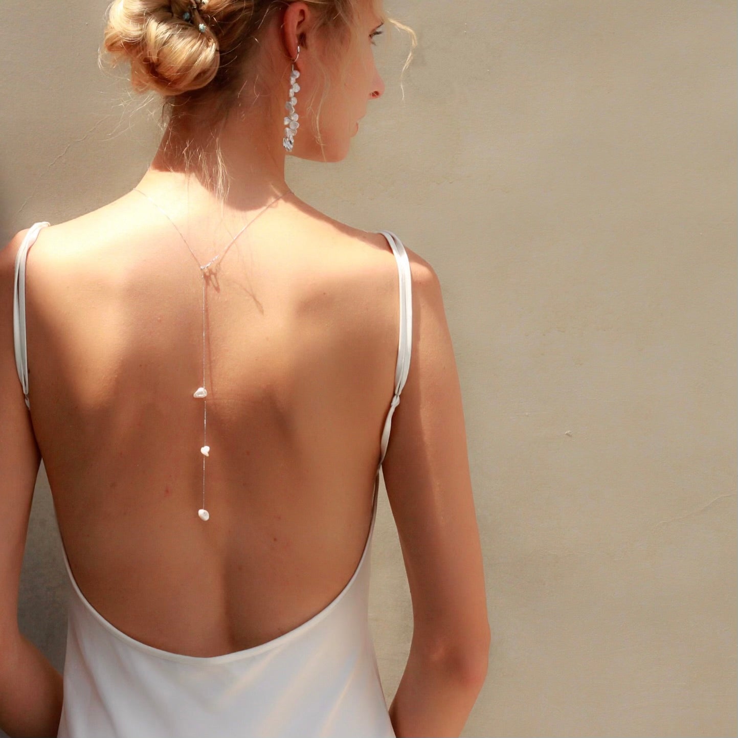 Silver Floating Petal Necklace