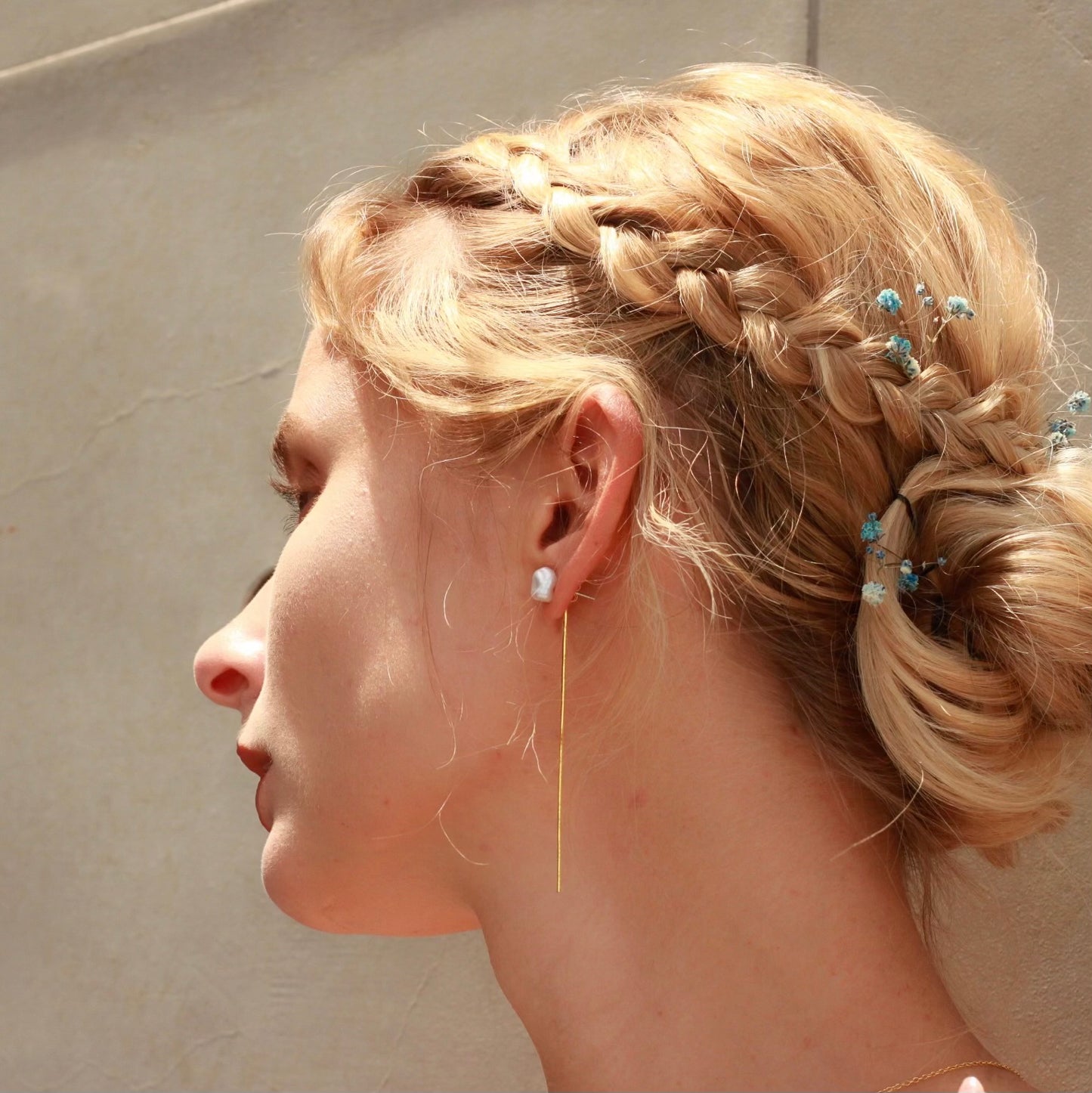 Keshi White Dew Ear Cuff Chain
