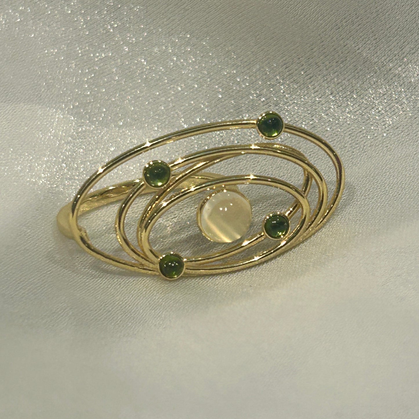 Galaxy Glow Ring - moon stone (gold)&(silver)