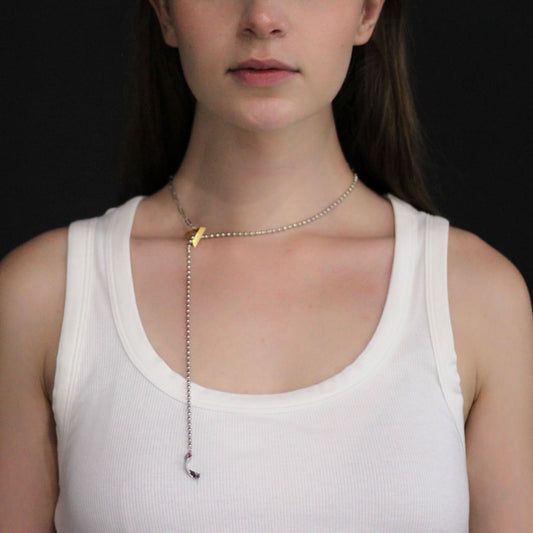 The Echo in Time Silver x Gold Necklace 流光迴廊設計項鍊