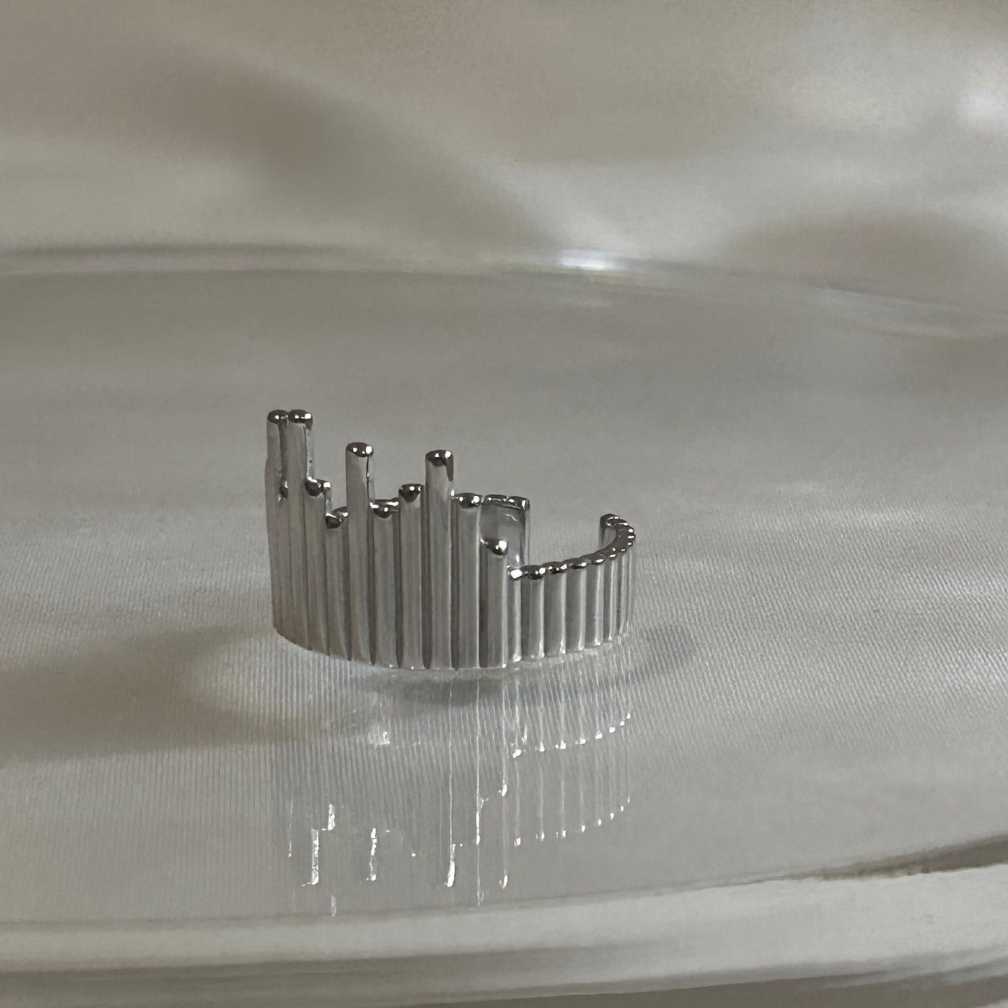 Silver Urban Skyline Ring