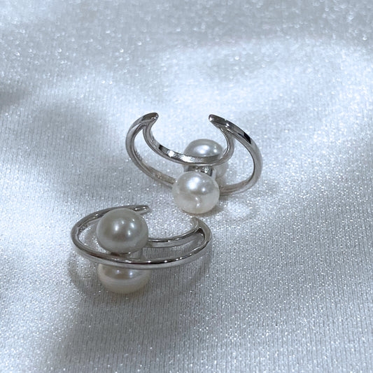 新月雙面耳骨夾 Double side of moon ear cuff