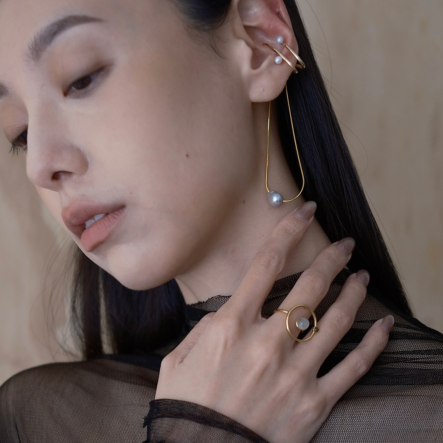 日雜報導款-流星多用途耳鍊 The drop of falling star ear chain