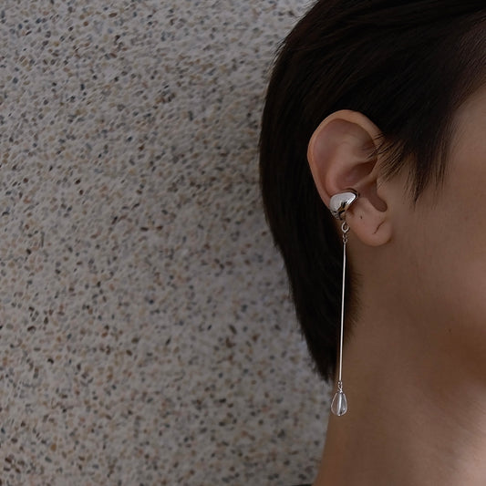 The flow of heart earcuff ( Silver x with different chains)