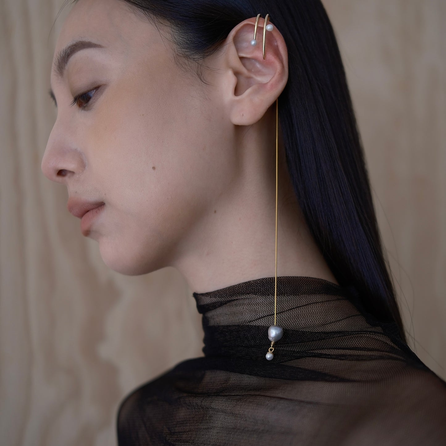 日雜報導款-流星多用途耳鍊 The drop of falling star ear chain