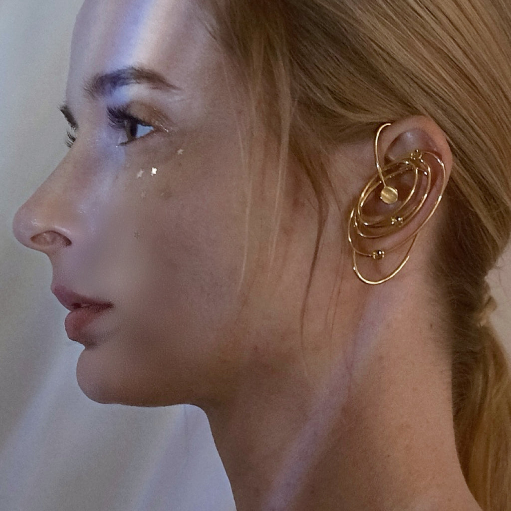Galaxy Glow Earcuff- moon stone edition (gold)&(silver)