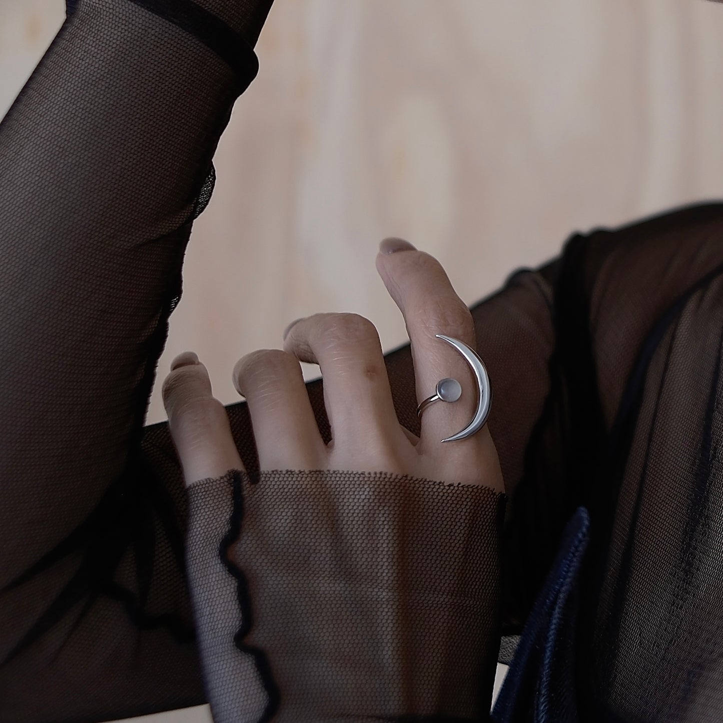 （Limited Edition) Moon Sparkle Ring x Guardian Star Ring - Moon stone edition
