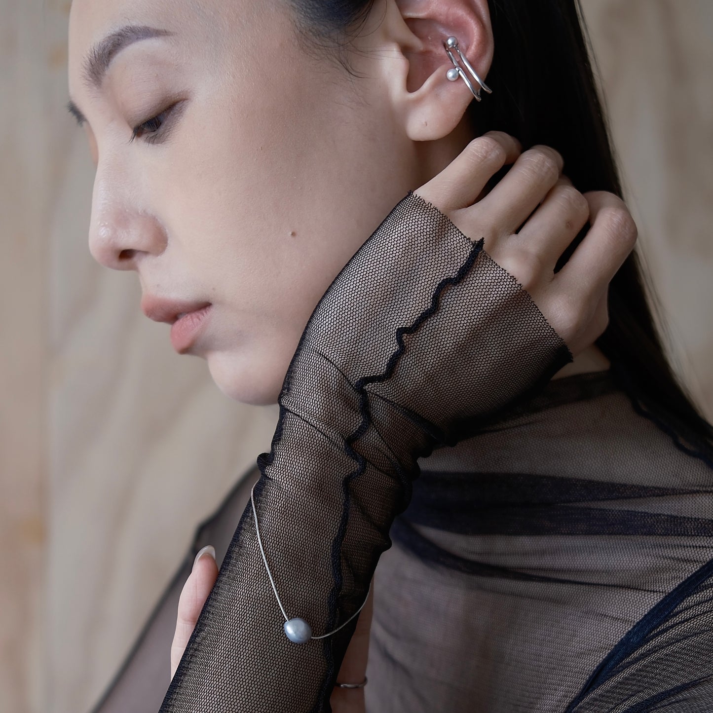 日雜報導款-流星多用途耳鍊 The drop of falling star ear chain