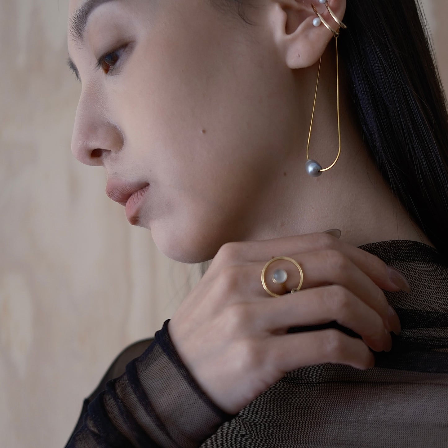 日雜報導款-流星多用途耳鍊 The drop of falling star ear chain