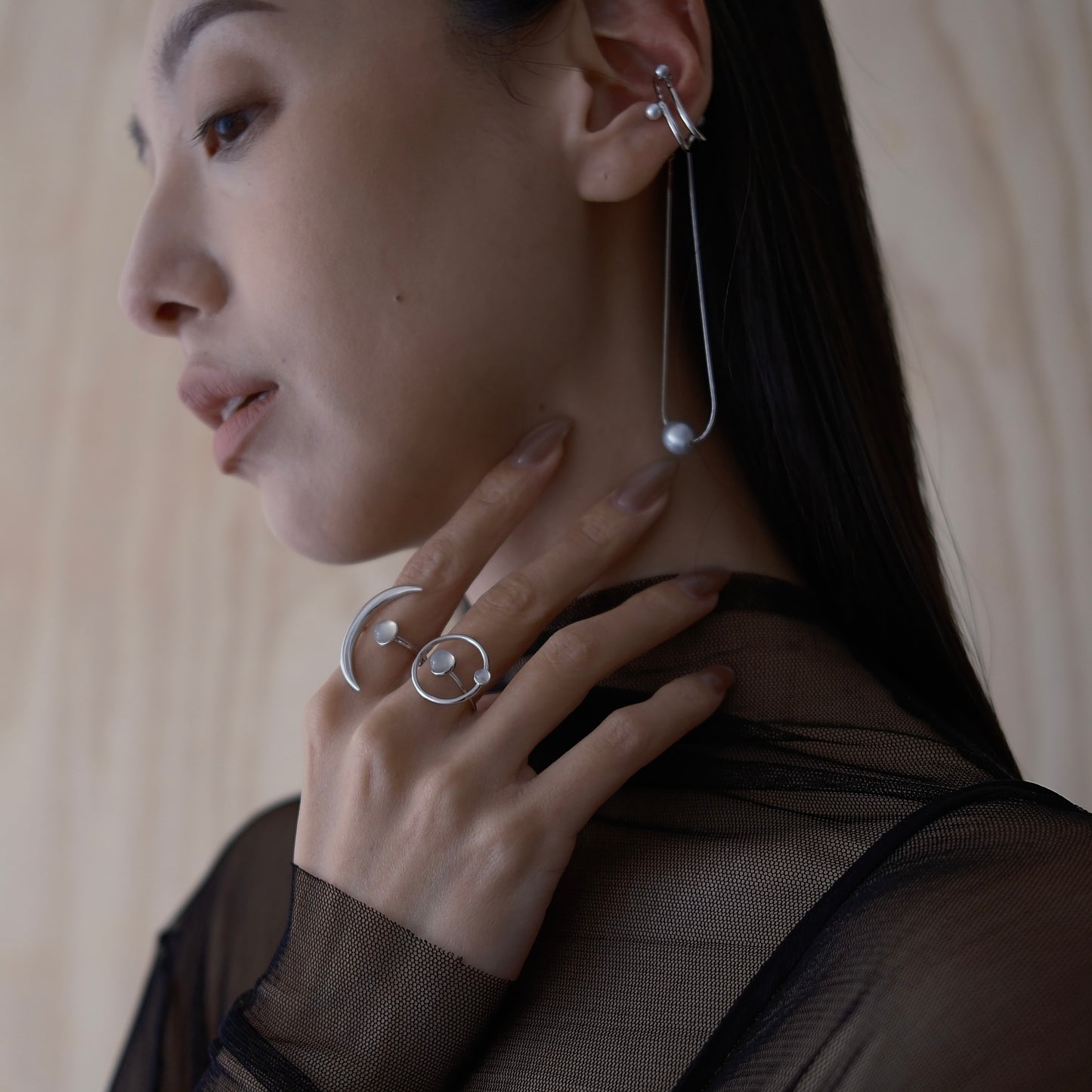 日雜報導款-流星多用途耳鍊 The drop of falling star ear chain