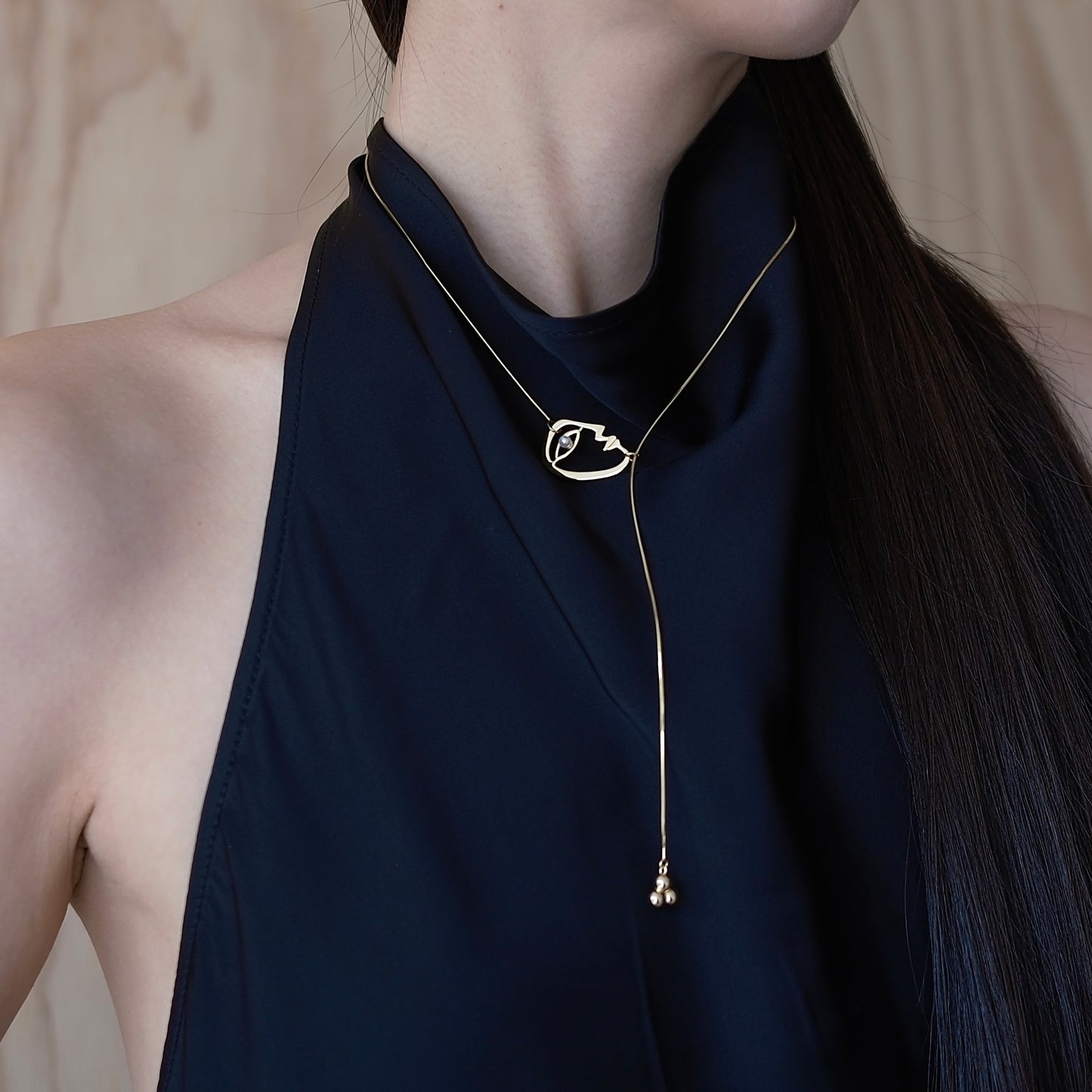 The Mirror Gazing Necklace (gold)