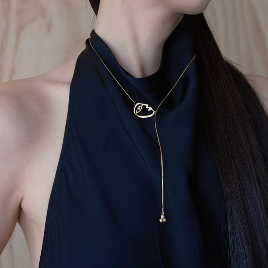 The Mirror Gazing Necklace (gold)