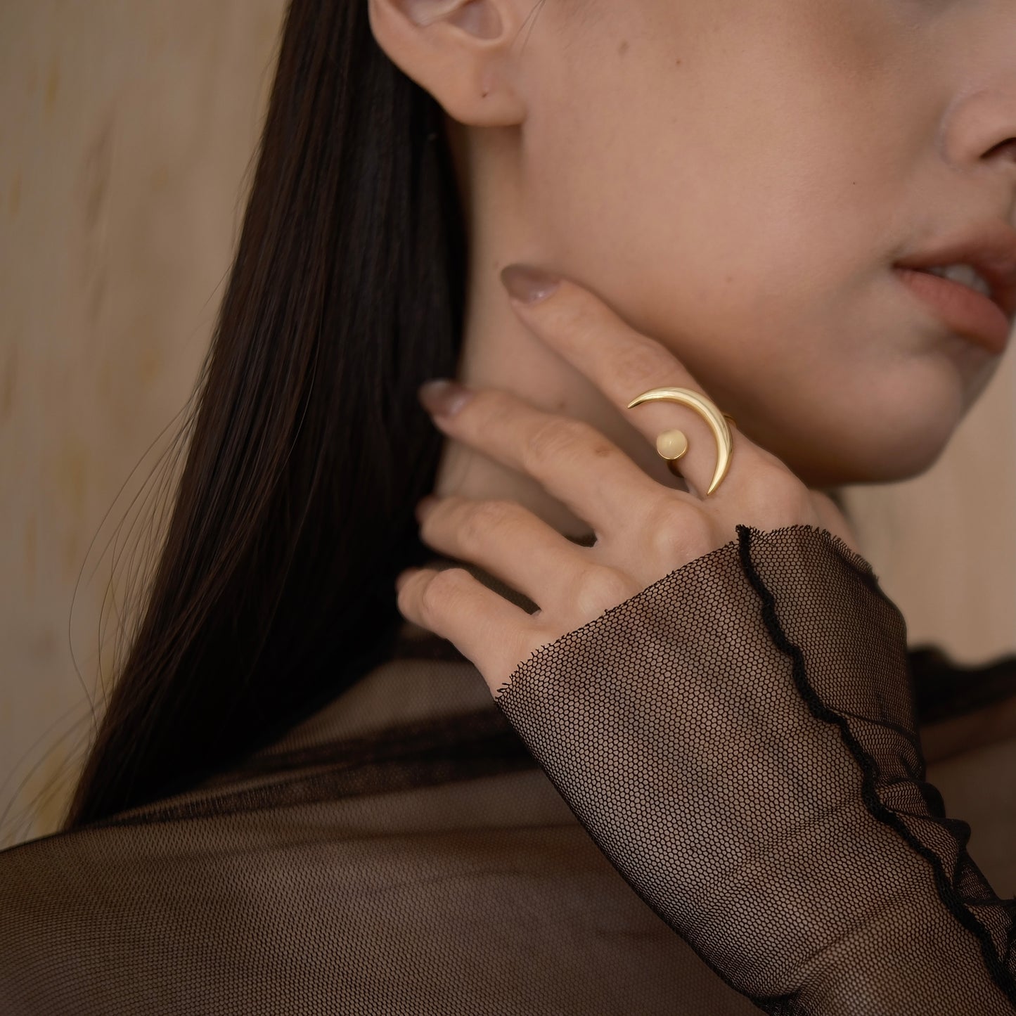 （Limited Edition) Moon Sparkle Ring x Guardian Star Ring - Moon stone edition