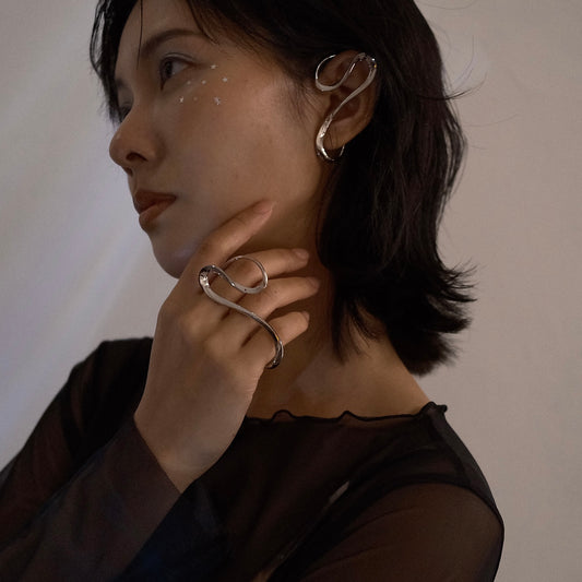 Stellar Drift Ear Cuff (gold)&(silver)