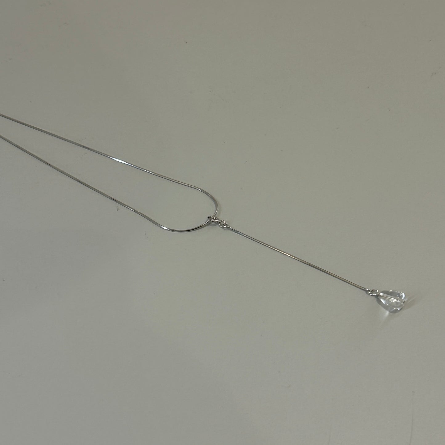 White Crystal Dew Necklace