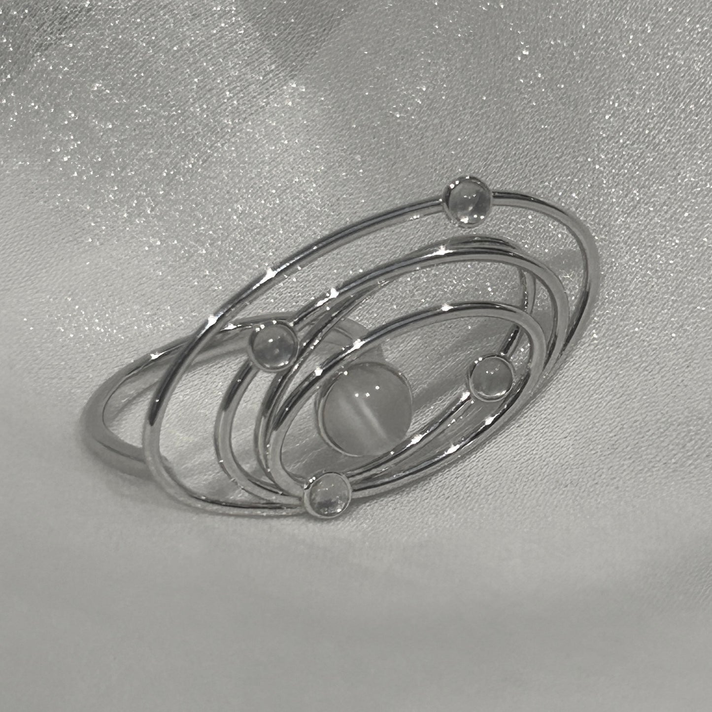 Galaxy Glow Ring - moon stone (gold)&(silver)