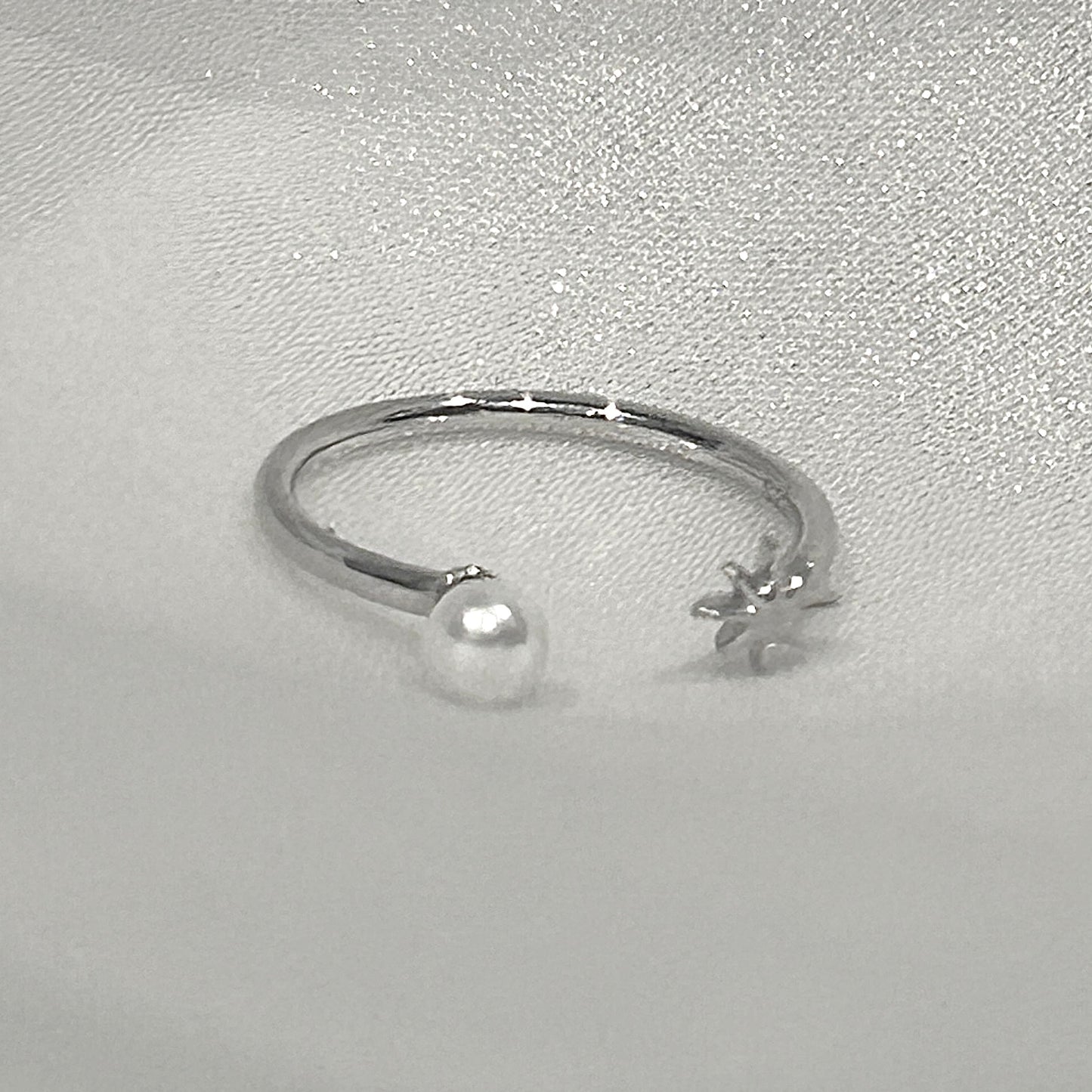 Silver Stellar Sparkle Ring 八芒星 x 四芒星