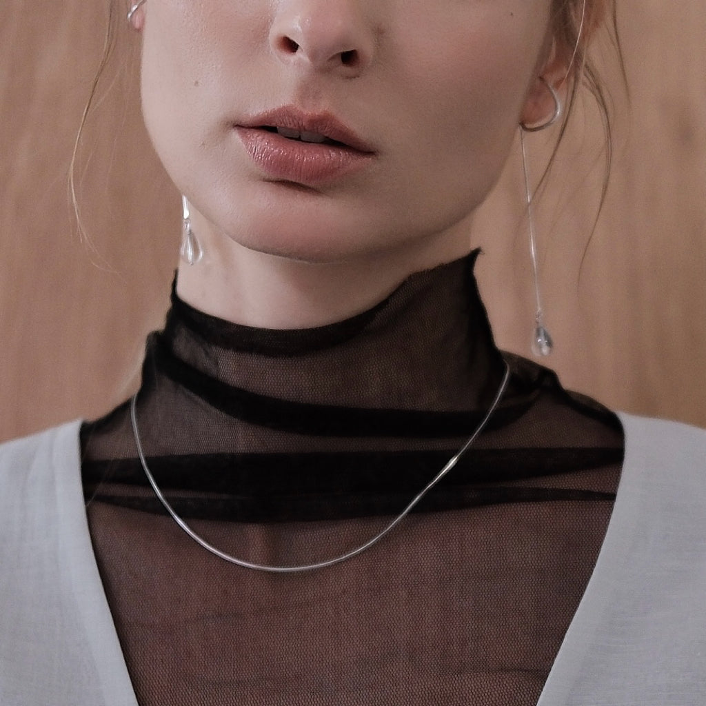 White Crystal Dew Ear Cuff