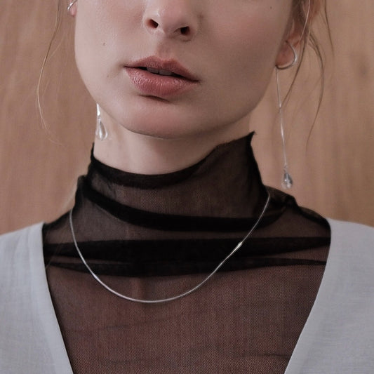 White Crystal Dew Ear Cuff
