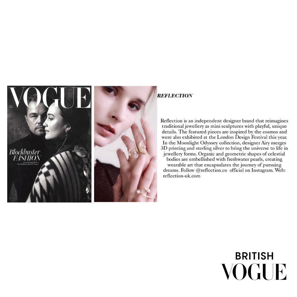 （Limited Offer) 新月 x 行星戒兩件組- 英國Vogue雜誌報導款