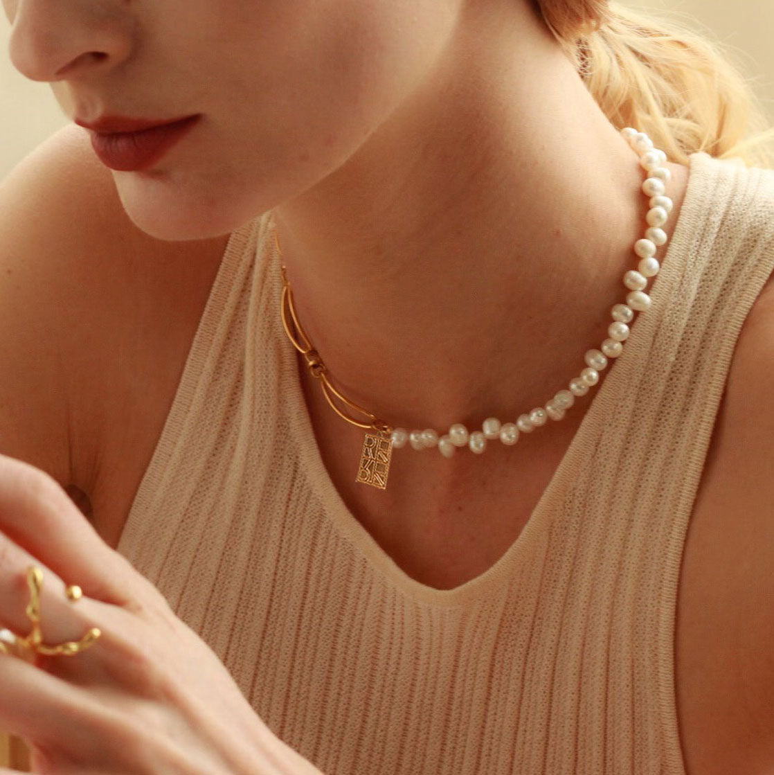 Ripple Melody Baroque Pearl Necklace